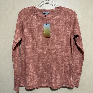 NWT Ocean & Coast Pink Geometric Print Long Sleeve Thermal Top